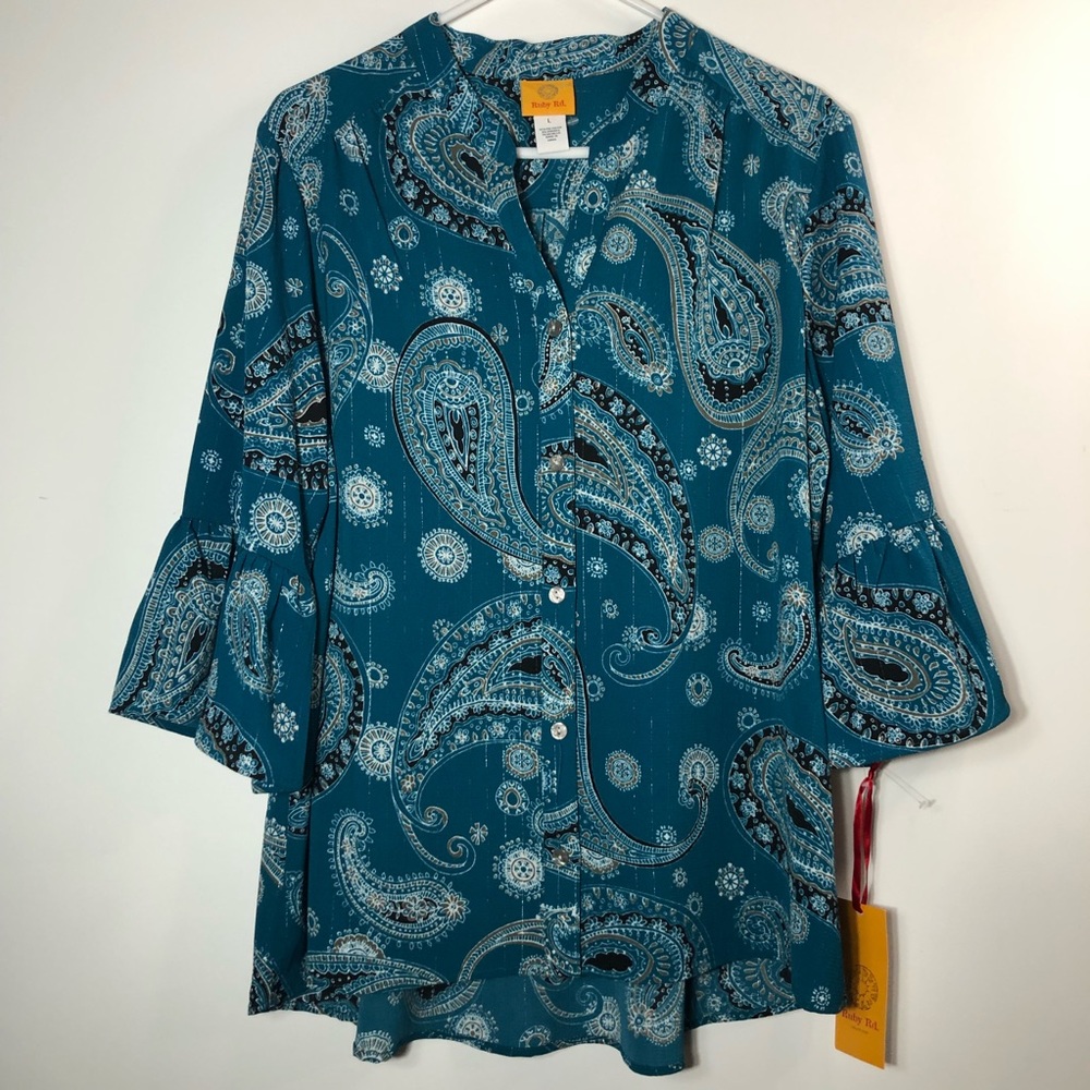 NWT Ruby Rd. Top Blouse size L
